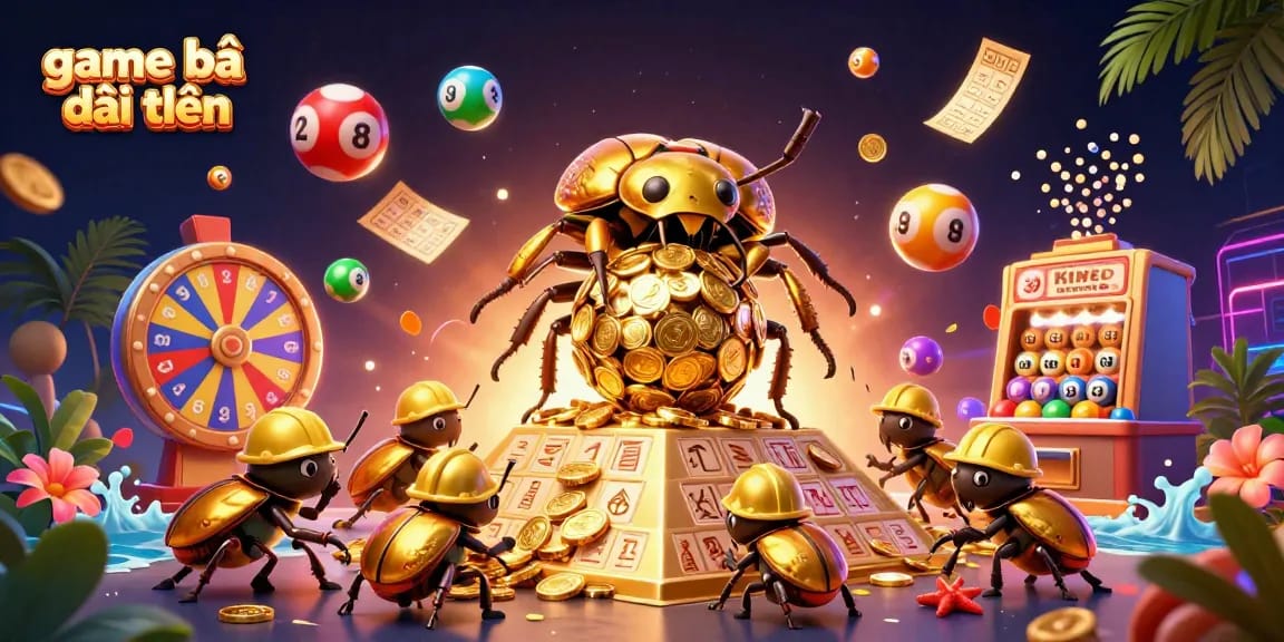 Engage in exhilarating game bài đổi thưởng with colorful elements and vibrant casino symbols.