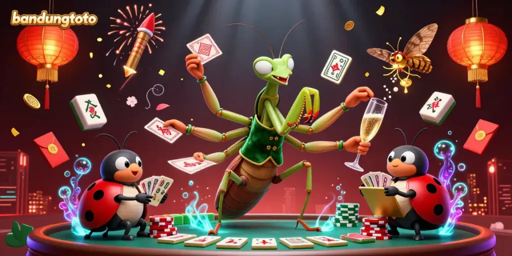 Experience the excitement of bandungtoto with a vibrant 3D casino illustration showcasing thrilling gaming action.
