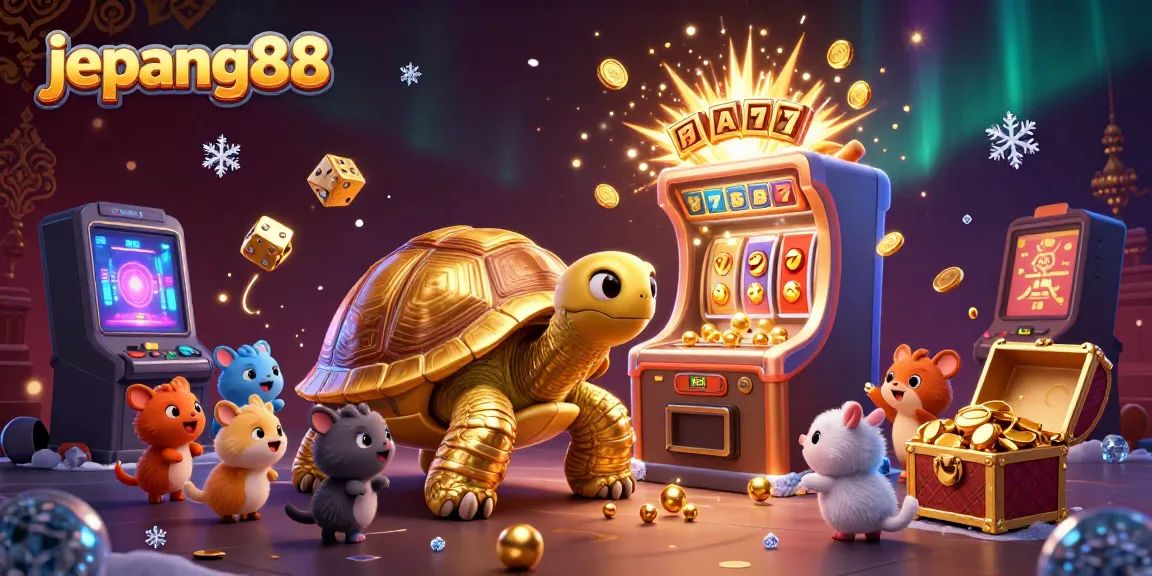 Experience the excitement of jepang88 with a lively scene of animated characters and vibrant casino game elements.