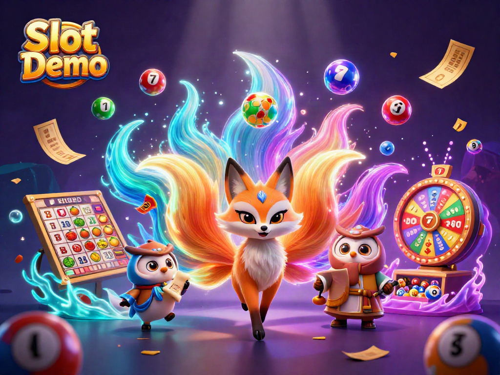 Experience thrilling Slot Demo gameplay with vibrant characters and dynamic casino elements.
