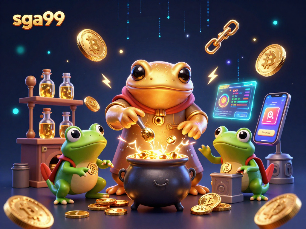 Experience VIP gaming at sga99 with golden alchemist characters and crypto elements.