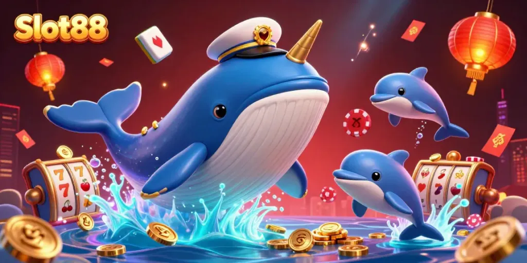 Experience intense gaming action with Slot88 in a vibrant underwater casino adventure.
