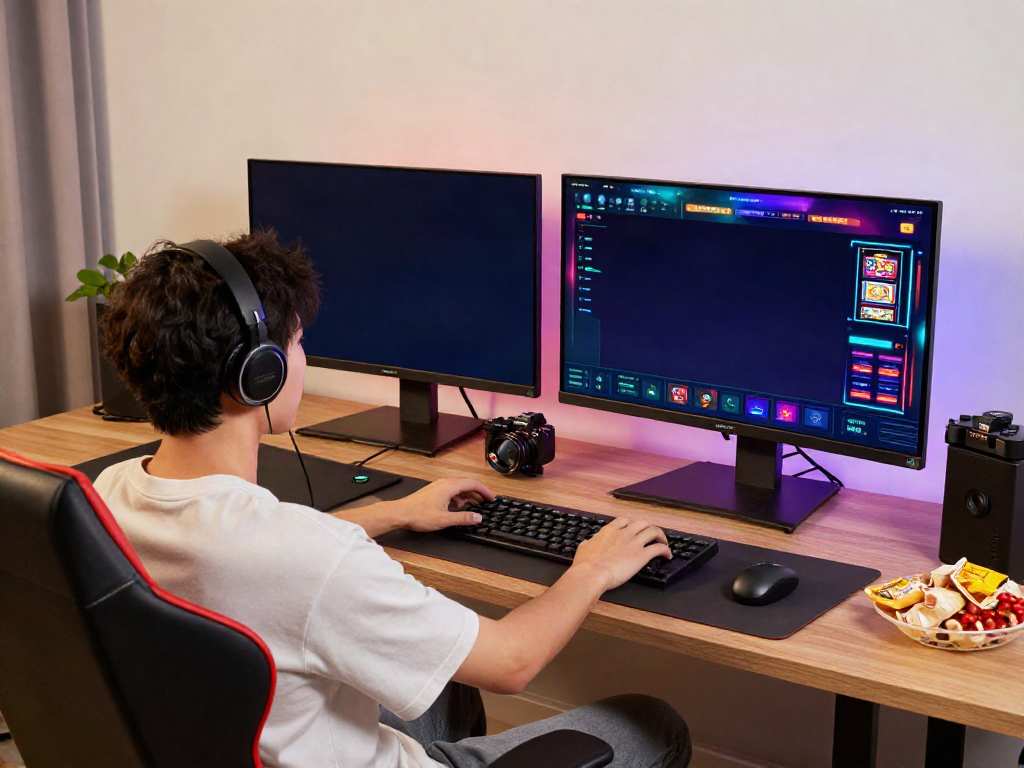Gamer enjoying a thrilling bro138 online gaming experience with vibrant graphics and interactive features.