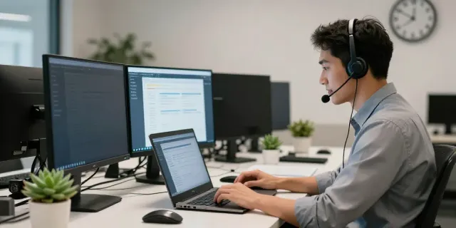 Hotmail technical support agent assisting clients with effective troubleshooting.