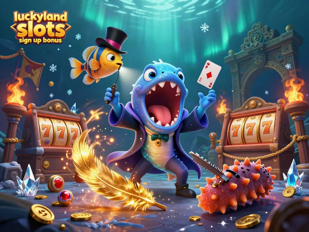 Win with the luckyland slots sign up bonus: Engage in thrilling slot action with unique underwater characters.