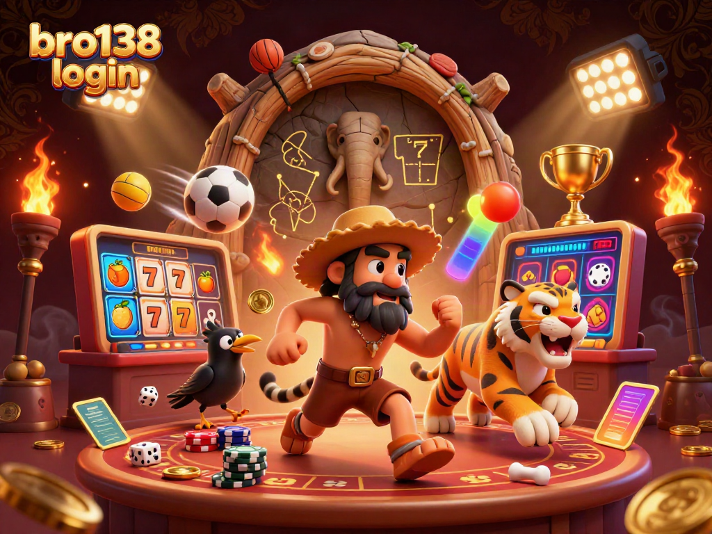 Engage in bro138 login casino activities with 3D characters, lively slot and sports elements.
