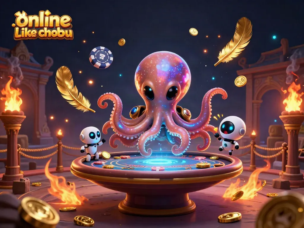 Play at an online casino like Chumba with exciting holographic poker tables and vibrant gaming elements.