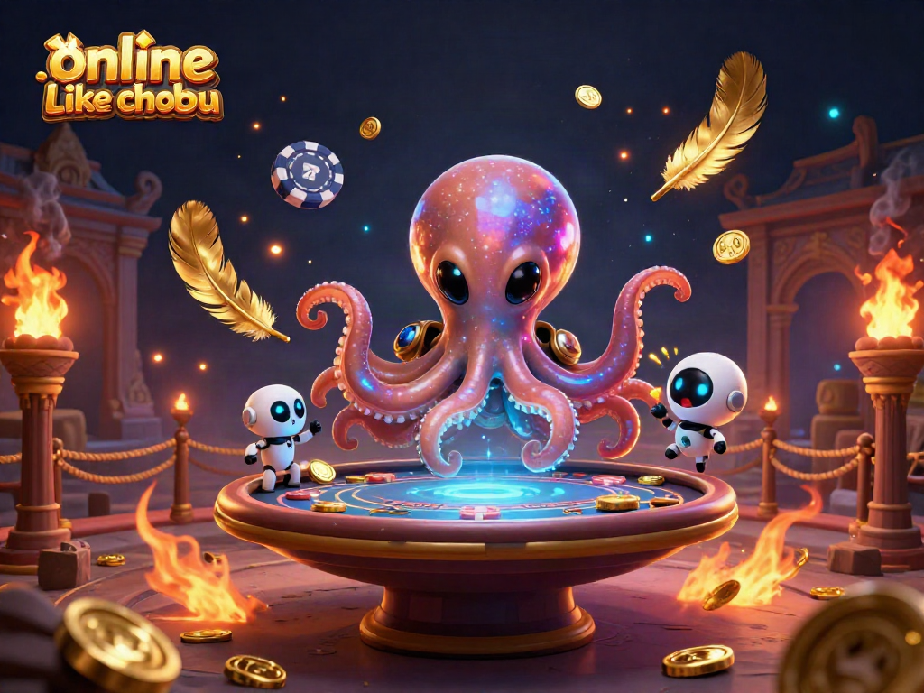 Play at an online casino like Chumba with exciting holographic poker tables and vibrant gaming elements.