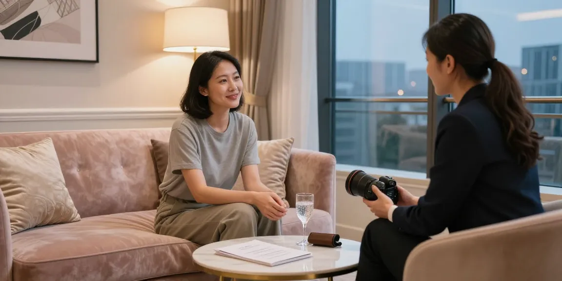 일산OP 서비스를 제공하는 단밤오피의 안락한 상담실 모습.