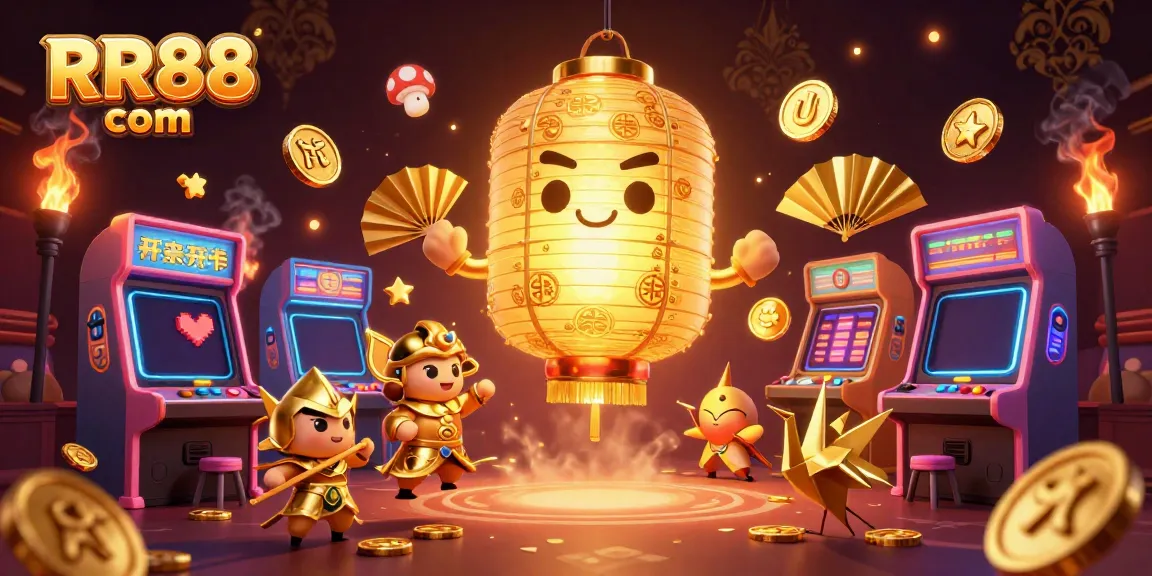 Experience the thrilling world of RR88 com with vibrant gaming elements and a dynamic casino atmosphere.
