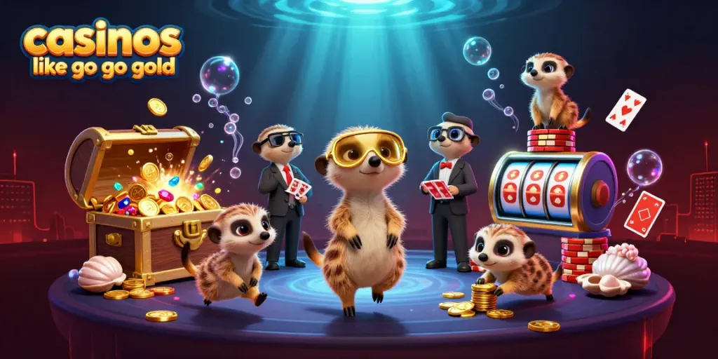 Explore exciting casinos like Go Go Gold featuring engaging gameplay with colorful slots and skilled meerkats.