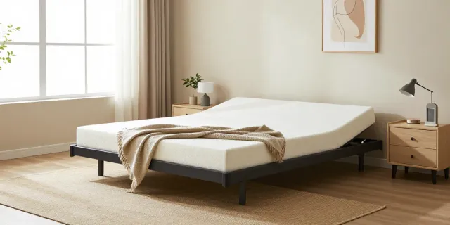 A stylish fold up bed in a minimalist bedroom, showcasing modern design and cozy decor.
