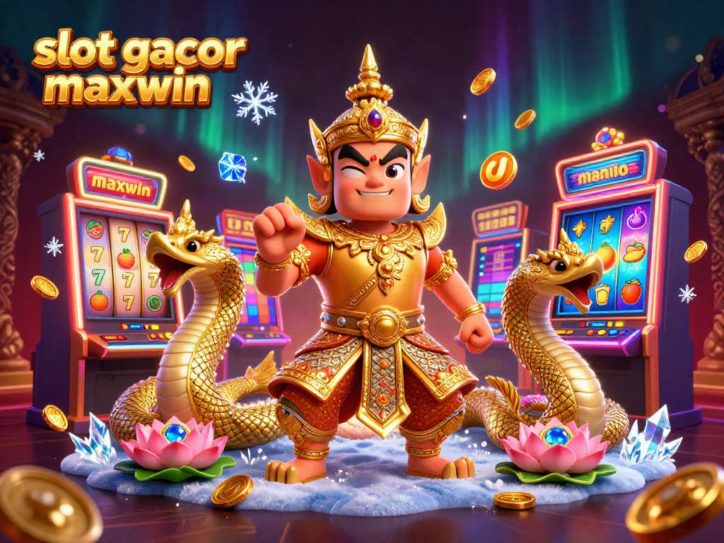 Experience thrilling luck and winning opportunities with slot gacor maxwin in this vibrant casino-themed illustration.