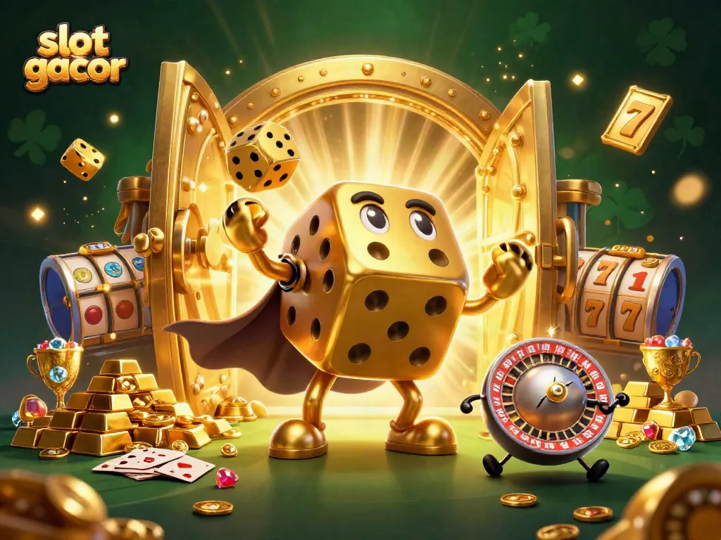 Slot gacor menawarkan momen kemenangan yang berkilau dengan karakter permainan kasino dan elemen berharga.