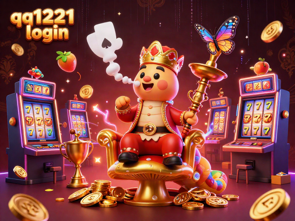 Experience thrilling slots action with the vibrant qq1221 login featuring golden coins and jackpot symbols flowing dynamically.