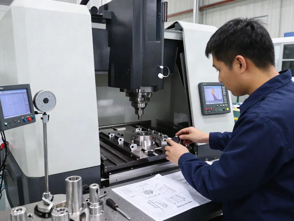 Leading aerospace CNC parts manufacturers' workshop with skilled machinist operating precision equipment.