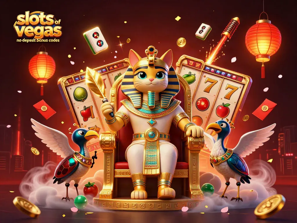 Experience dynamic slots of vegas no deposit bonus codes within a vibrant casino scene featuring exciting game elements.