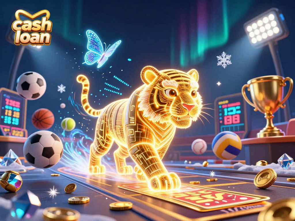 Experience cash loan strategies in a vibrant casino scene filled with dynamic game elements.