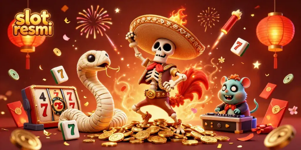 Experience the excitement of slot resmi in a vibrant 3D casino scene with dynamic characters and magical elements.